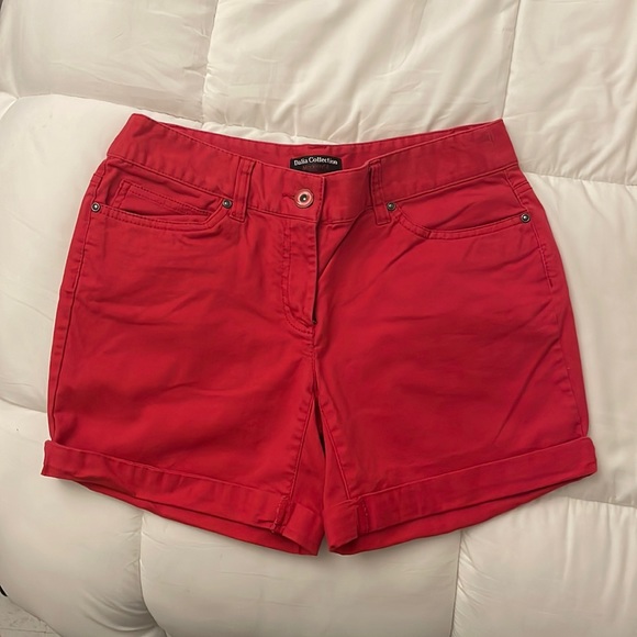 Dalia Collection Pants - *🛒 FREE WITH PURCHASE* Dalia Collection Red Cotton Shorts